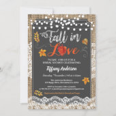 Herbst Liebe Brautparty rustikale Tafel Einladung (Vorderseite)
