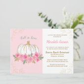 Herbst Liebe Chic Herbst Pumpkin Brautparty Einladung (Stehend Vorderseite)