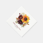 Herbst Liebe Cocktail Sized Party Napkin Serviette (Ecke)