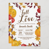 Herbst Liebe Ernte Pumpkin Brautparty Einladung (Vorne/Hinten)