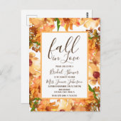 Herbst Liebe Grüne Brautparty Rustikal Postkarte (Vorne/Hinten)