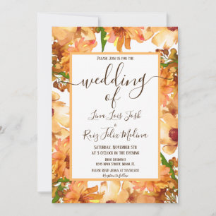 Herbst Liebe Grüne Rustikale Hochzeit Einladung