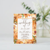 Herbst Liebe Grüne Rustikale Hochzeit Postkarte (Stehend Vorderseite)