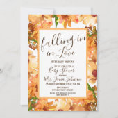 Herbst Liebe Grünpflanzen Kinderdusche Rustikal Einladung (Vorderseite)