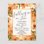 Herbst Liebe Grünpflanzen Kinderdusche Rustikal Postkarte (Vorderseite)