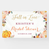 Herbst Liebe Herbst florales Pumpkin-Brautparty Banner (Horizontal)