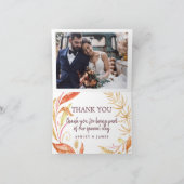 Herbst Liebe Herbstwochenende Hochzeit Dankeschön  Dankeskarte (Innenseite)