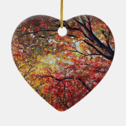 Herbst-Liebe Keramikornament (Hinten)