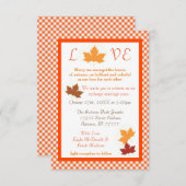 Herbst Liebe Leaf - 3x5 Einladung zur Hochzeit (Vorne/Hinten)