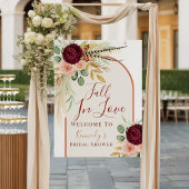 Herbst Liebe Pampas Blumenladen Brautparty Willkom Poster