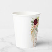 Herbst Liebe Pampas Grass Terracotta Boho Floral Pappbecher (Rechts)