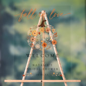 Herbst Liebe Pumpkin Brautparty Begrüßungszeichen Acrylschild (Neutral)