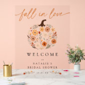 Herbst Liebe Pumpkin Brautparty Begrüßungszeichen Acrylschild (Hochzeit)