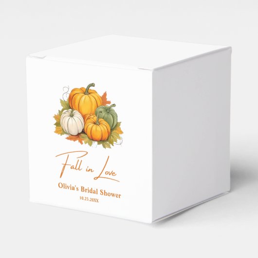 Herbst Liebe Rustikales Pumpkin-Brautparty Geschenkschachtel (Vorderseite)