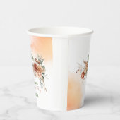 Herbst Liebe Terracotta Blume Wasserfarbene Babys Pappbecher (Rechts)