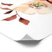 Herbst Liebe Terracotta Brautparty Begrüßungszeich Poster (Ecke)