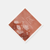 Herbst Liebe Terracotta Brautparty Napkin Serviette (Ecke)