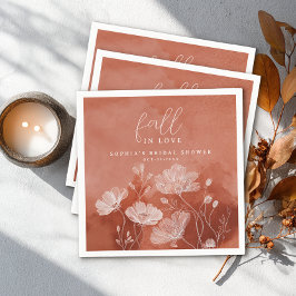 Herbst Liebe Terracotta Brautparty Napkin Serviette
