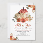 Herbst Liebe Terracotta Rust Pumpkin Brautparty Einladung (Vorderseite)