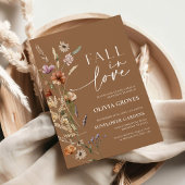 Herbst Liebe Terracotta Wildblume Brautparty Einladung