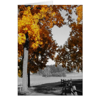 Herbst Liebe vertikale Karte, Überall, wo ich sehe