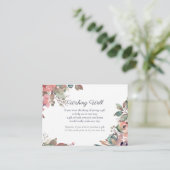 Herbst Liebe Wasserfarben Flora wünscht gute Hochz Begleitkarte (Stehend Vorderseite)