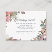 Herbst Liebe Wasserfarben Flora wünscht gute Hochz Begleitkarte (Vorderseite)