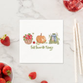 Herbst Lieblings-Dinge Äpfel, Kürbis, Sweater Serviette (Beispiel)