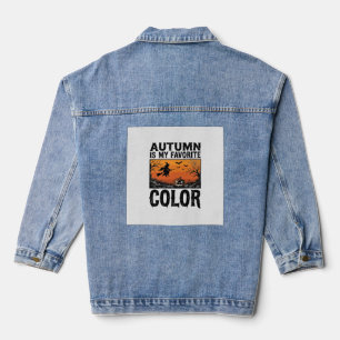 Herbst Lieblingsfarbe Halloween-Kürbis-Vektor Des Jeansjacke