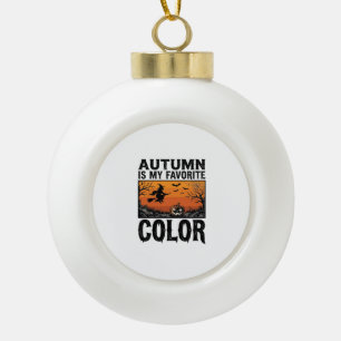 Herbst Lieblingsfarbe Halloween Kürbis Vektor Des Keramik Kugel-Ornament
