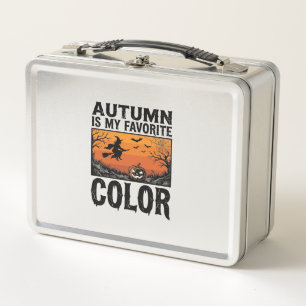 Herbst Lieblingsfarbe Halloween-Kürbis-Vektor Des Metall Brotdose