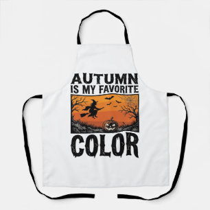 Herbst Lieblingsfarbe Halloween Kürbis Vektor Des Schürze