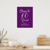 Herbst Lila auf 60 Jahre Geburtstag Willkommen Poster (Küche)