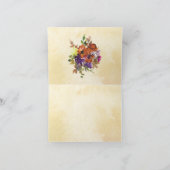 Herbst Lila Burnt Orange Floral Vielen Dank Dankeskarte (Innenseite)