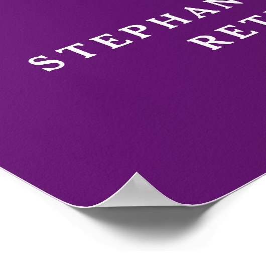 Herbst Lila für 60 Jahre Ruhestand Poster (Ecke)