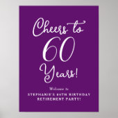 Herbst Lila für 60 Jahre Ruhestand Poster (Vorne)