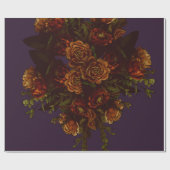 Herbst Lila rustikale Orange Wedding Elegante Goti Geschenkpapier (Flach)