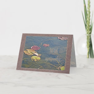 Herbst Lilypads Beileid Karte