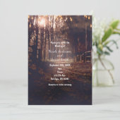 Herbst-Lit-Landstraße Rustikale Hochzeitseinladung Einladung (Stehend Vorderseite)