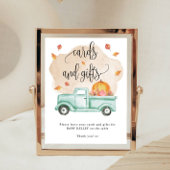 Herbst Little Pumpkin Farm LKW Karten und Geschenk Poster