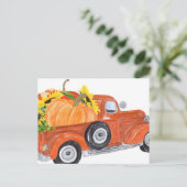 Herbst-Lkw 1 Postkarte (Stehend Vorderseite)