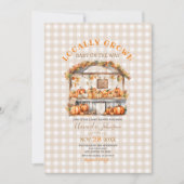 Herbst Lokal Grown Gingham Market Baby Shower Einladung (Vorderseite)