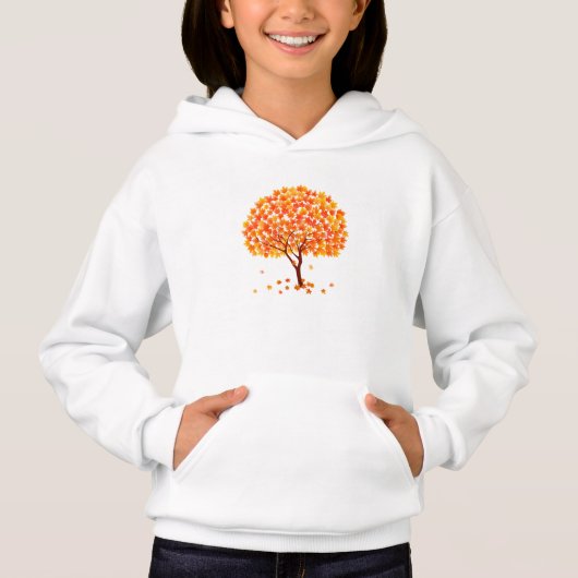 Herbst-Mädchen-Pullover mit Kapuze Hoodie (Vorderseite)