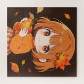 Herbst-Mädchen-Puzzle Puzzle (Horizontal)