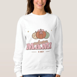 Herbst Mama Cozy Retro Kürbis Fall Sweatshirt