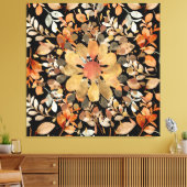 Herbst-Mandala-Blätter Leinwanddruck (Insitu (Wohnzimmer))