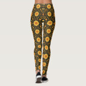 Herbst-Mandala-Blume Leggings (Rückseite)