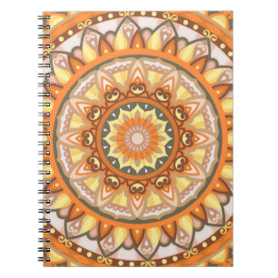 Herbst-Mandala Cozy Boho Geometrisches Muster Herb Notizblock