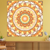 Herbst Mandala Warm Herbst Boho Orange Gemütlich Leinwanddruck (Insitu (Wohnzimmer))