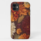 Herbst-Marigolds Chrysanthema und Asters-Muster Case-Mate iPhone Hülle (Rückseite)